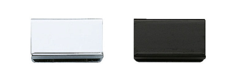 Counter plate for glass thickness 5 mm (1 3/64″), with handle function, surface: black, 40 mm (1 37/64″), K-150B for glass cabinet door, magnetic catch