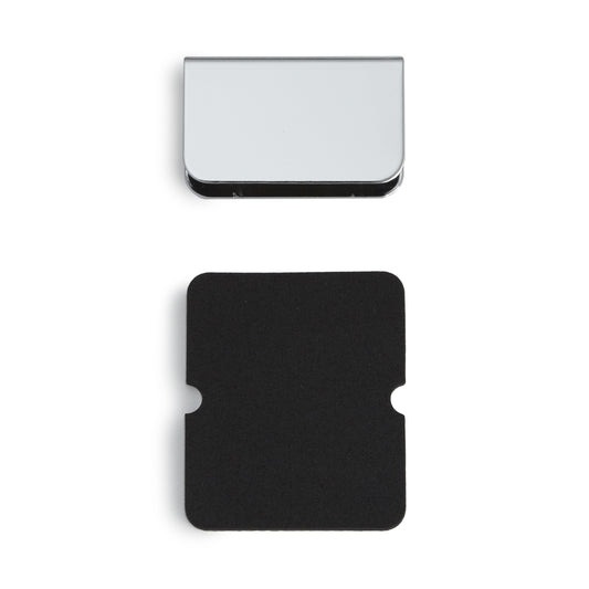 Gegenplatte für Glasstärke 5 mm (13/64″) K-110CR, 35 mm (1-3/8″) von Sugatsune, verchromt. Produktbild
