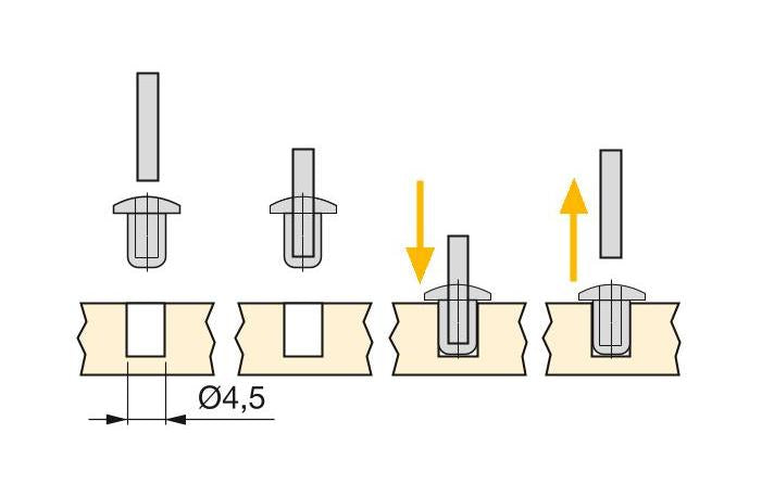 20 Stück Glastürpuffer aus Weichplastik zum Einbohren, Oberfläche: transparent, 9 mm (0,4″) 9069820. Einbohrpuffer aus Weichplastik zum Eindrücken für Glastür, Küchenschranke, Möbel, Schublade, Möbeltür und viel mehr, von EMUCA