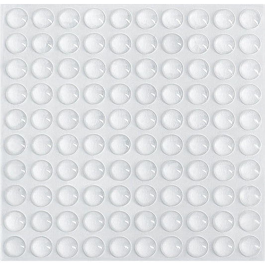 Gummipuffer, transparenter Elastikpuffer, 10 x 3 mm, 3005720. 100 Stück Schutzpuffer aus Silikon mit selbstklebender Rückseite für Tür, Schrank, Schublade, Tastatur, Glasplatte, von EMUCA