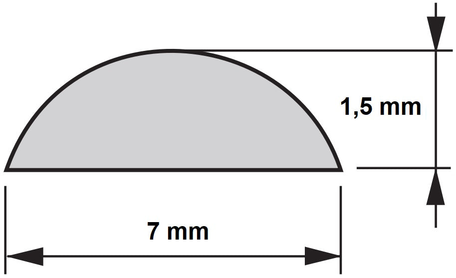 Gummipuffer, transparenter Elastikpuffer, 7 x 1.5 mm, 3005920. Schutzpuffer aus Silikon mit selbstklebender Rückseite für Tür, Schrank, Schublade, Tastatur, Glasplatte, von EMUCA