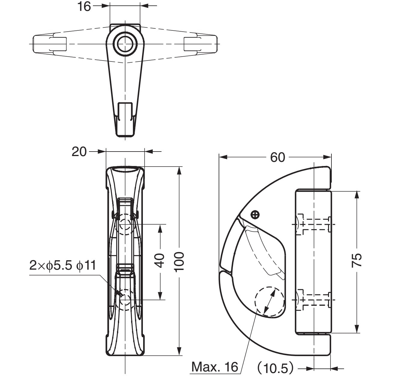 Hochwertiger Haken mit Sicherungsklappe aus Edelstahl SUS316, 100 mm (4″), EN-R100F. Seilhaken mit Sicherheitssperre aus V4A für Schiffbau, Außenbereich, feuchte Umgebung, raue Umgebung, Hundeleine und viel mehr, von Sugatsune / LAMP® (Japan)