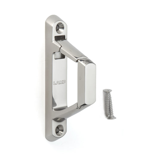 High-quality hook with safety catch made of SUS316 stainless steel, EN-E107. Rope hook with safety catch made of V4A for shipbuilding, outdoor use, humid environments, harsh environments, and much more, from Sugatsune / LAMP® (Japan)