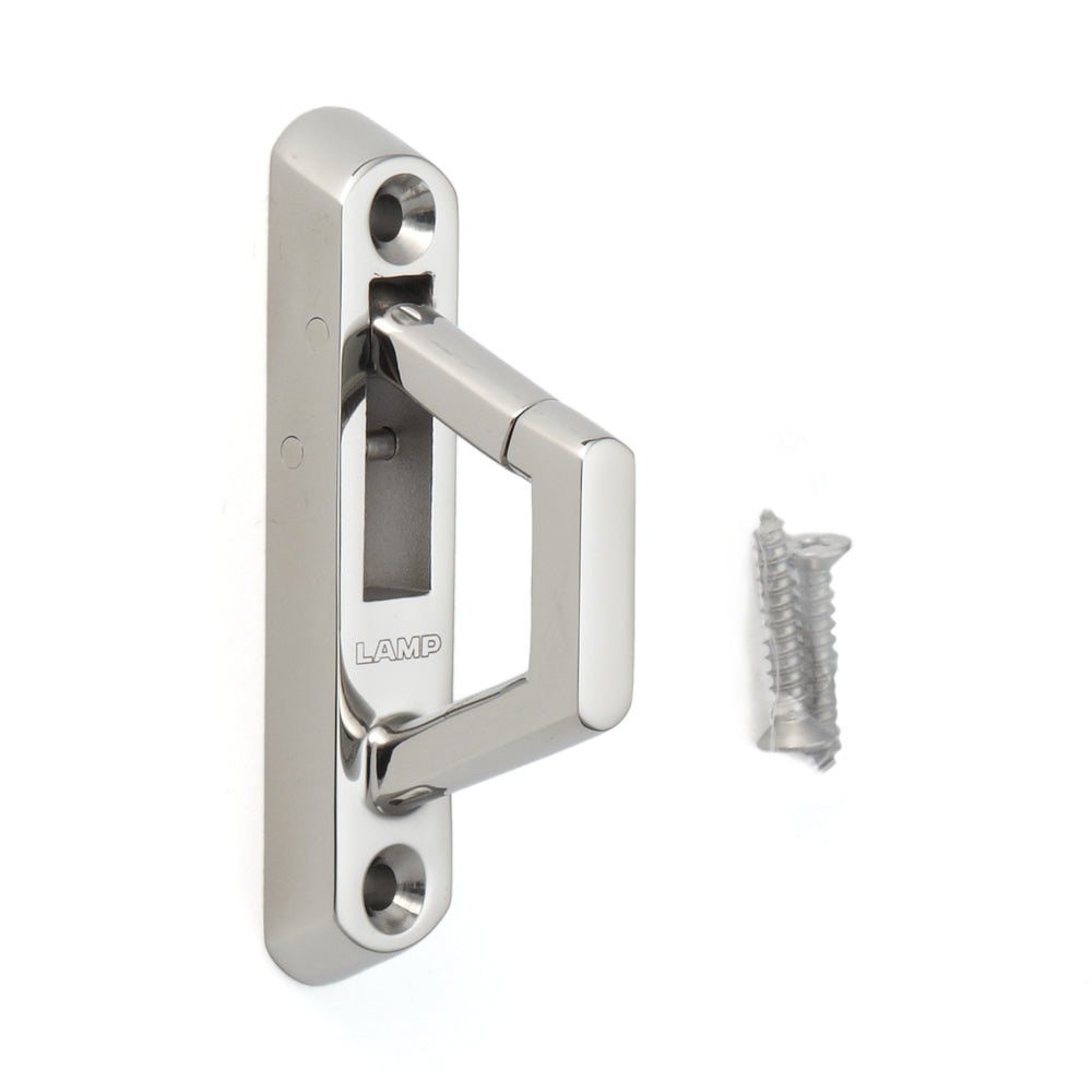 High-quality hook with safety catch made of SUS316 stainless steel, EN-K84. Rope hook with safety catch made of V4A for shipbuilding, outdoor use, humid environments, harsh environments, and much more, from Sugatsune / LAMP® (Japan)