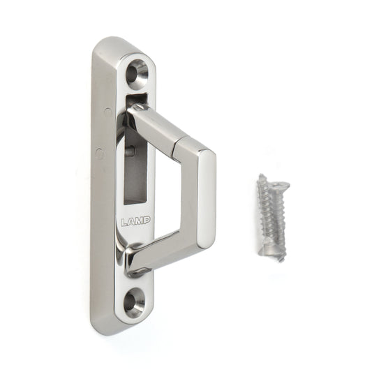 High-quality hook with safety catch made of SUS316 stainless steel, EN-K84. Rope hook with safety catch made of V4A for shipbuilding, outdoor use, humid environments, harsh environments, and much more, from Sugatsune / LAMP® (Japan)