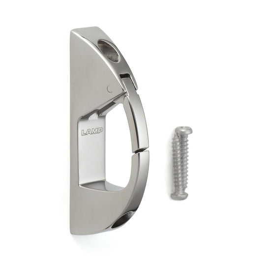 High-quality hook with safety catch made of SUS316 stainless steel, EN-R80. Rope hook with safety catch made of V4A for shipbuilding, outdoor use, humid environments, harsh environments, and much more, from Sugatsune / LAMP® (Japan)