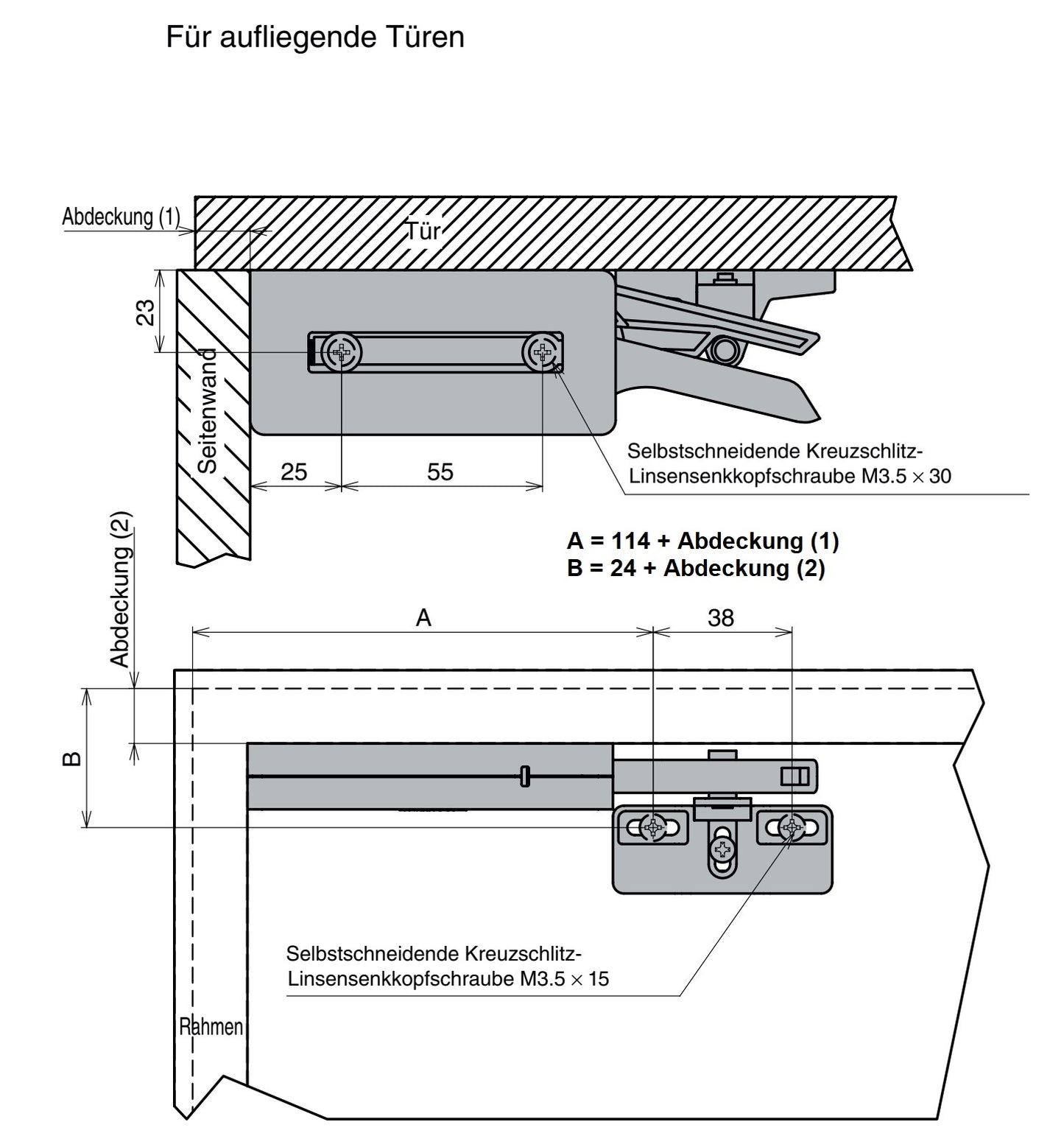Heavy-duty dampers for large and heavy furniture doors. Furniture dampers with locking mechanism from SUGATSUNE / Lamp (Japan)