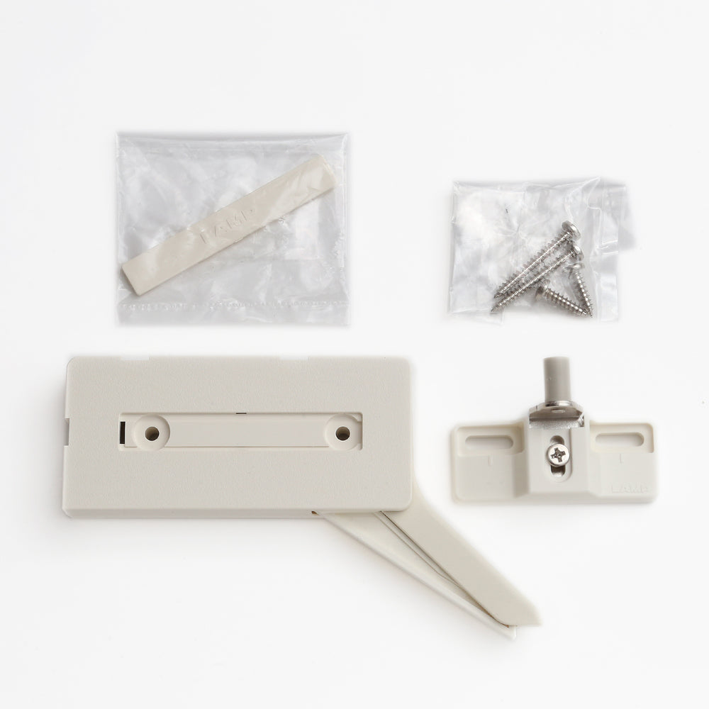 Heavy-duty dampers for large and heavy furniture doors. Furniture dampers with locking mechanism from SUGATSUNE / Lamp (Japan)