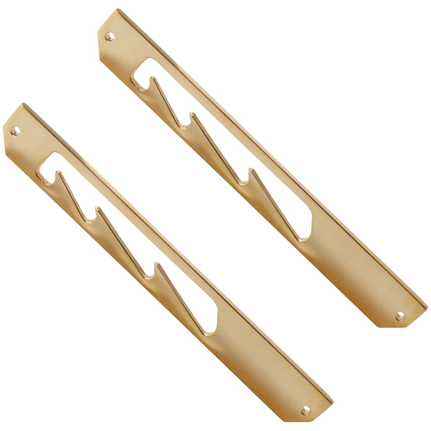 2 Stück Hochwertige Rastung aus Kupfer, glänzend poliert, 235 mm (9,3″) 04.03.040-0. Liegestuhlbeschlag aus Kupfer, glänzend poliert, für Liegestuhl, Poolliege, Badeliege, Deckchair, Steamer Chair, Klappsessel, Holzliege, Sonnenliege, von SISO Denmark