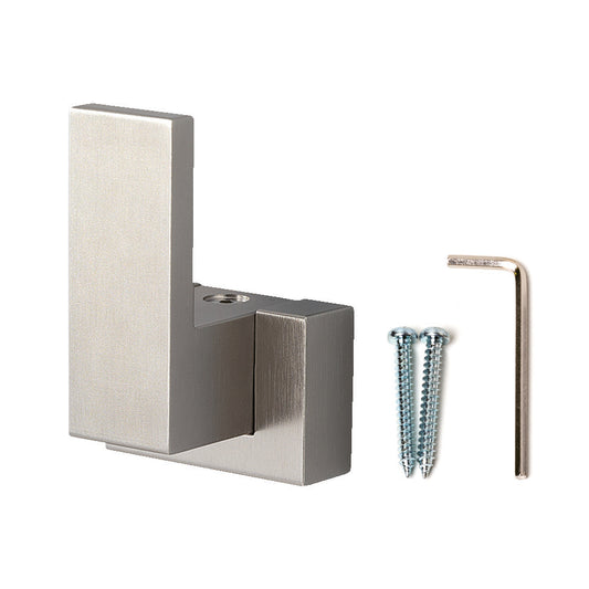 High-quality coat hook, for wall mounting, load capacity: 10 kg, surface: stainless steel look, PXB-UM05-101-ST. Designer hook for wardrobes, living rooms, hotels, restaurants, and much more, from Sugatsune / LAMP® (Japan)