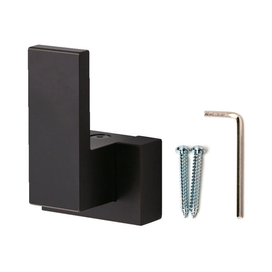 High-quality coat hook, for wall mounting, load capacity: 10 kg, finish: black, PXB-UM05-101-BL. Designer hook for wardrobes, living rooms, hotels, restaurants, and much more, from Sugatsune / LAMP® (Japan)
