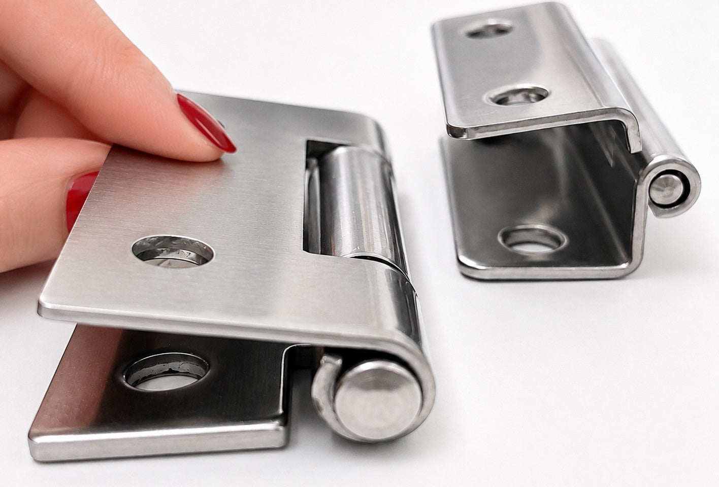 2 pieces compact cranked hinge, made of SUS304 stainless steel, load capacity: 4.5 kg, height: 35 mm, TH-25SUS for thick doors, cabinet doors, maintenance hatches
