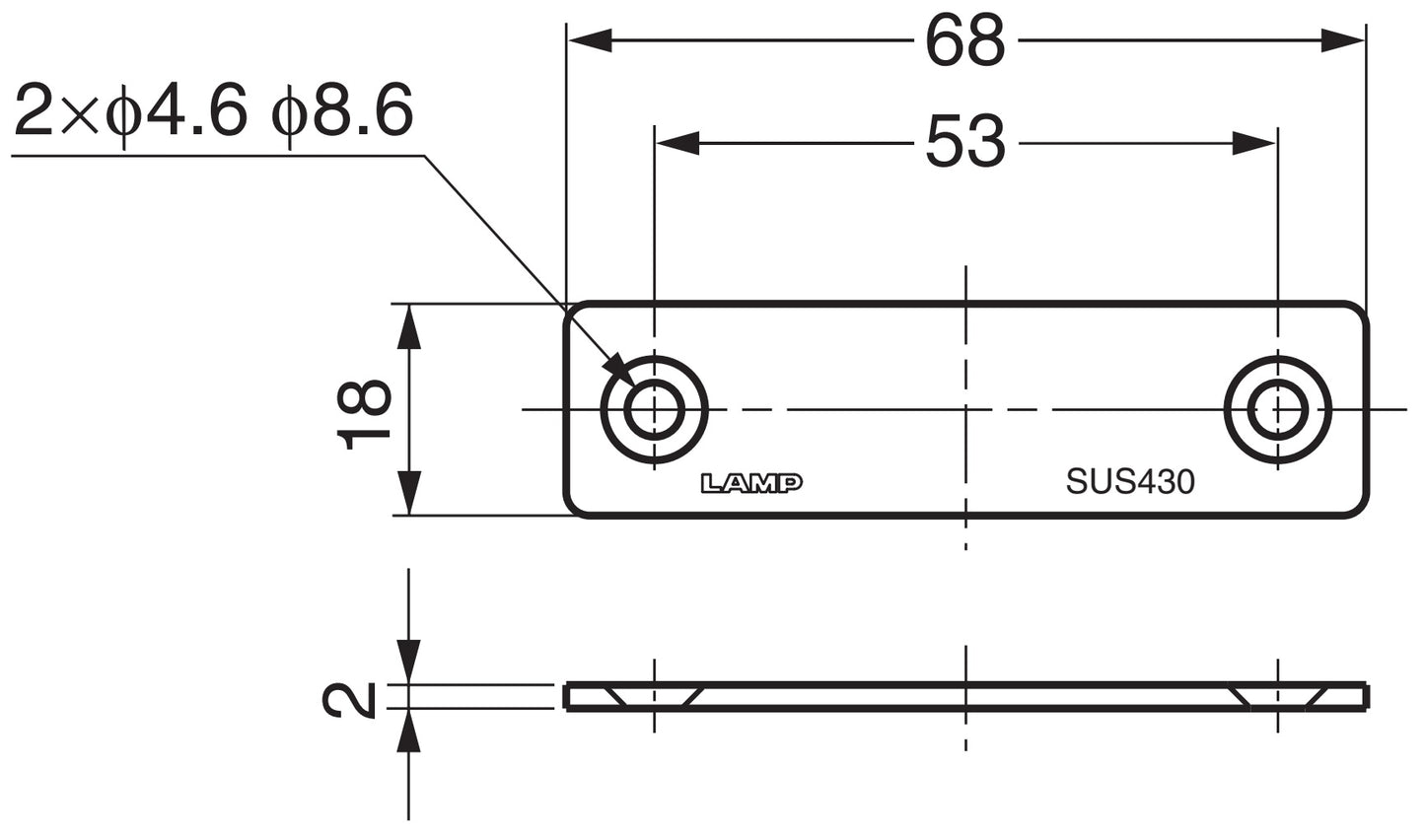 4 Stück korrosionsbeständige Magnet-Gegenplatte, 68 mm (2-43/64″), AS-68 für Magnetschnäpper, Outdoor-Möbel, Magnetverschluss, Yacht-Innenausbau