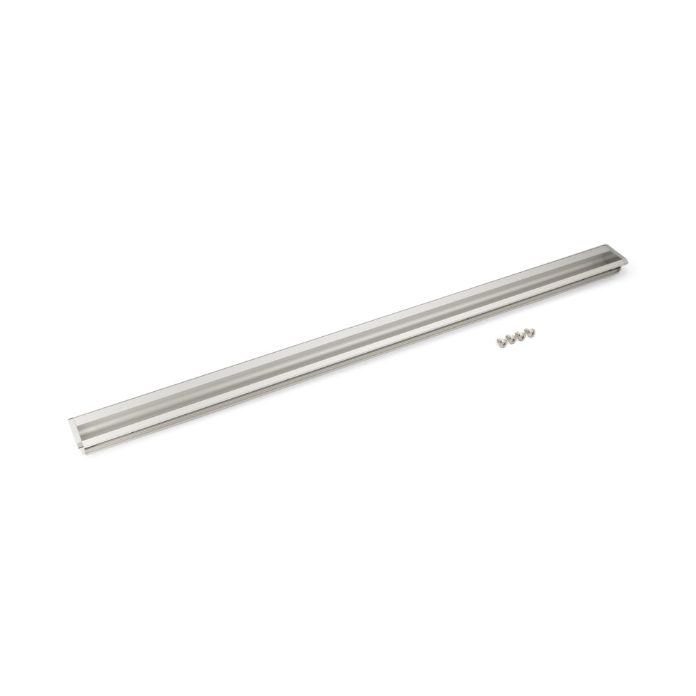 Lange Einlassgriffmuschel zum Ablängen aus Aluminiumlegierung, Oberfläche: eloxiert, 600 mm (23,7″) XLA-HHA600. Einlassgriff XLA-HHA600 für Holzschränke, Metallschränke, Elektrogeräte, Industriemaschinen, von Sugatsune / LAMP® (Japan)
