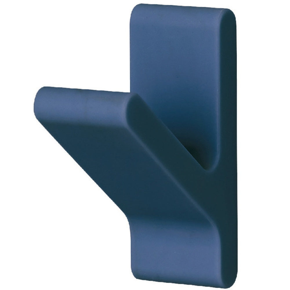 Strong magnetic hook, silicone-coated, surface: navy blue, 46 mm (1.9"), PXB-GN05M-101-NB. Silicone hook for refrigerators, magnetic boards, key boards, lockers, metal cabinets, metal walls, and much more, from Sugatsune / LAMP® (Japan)
