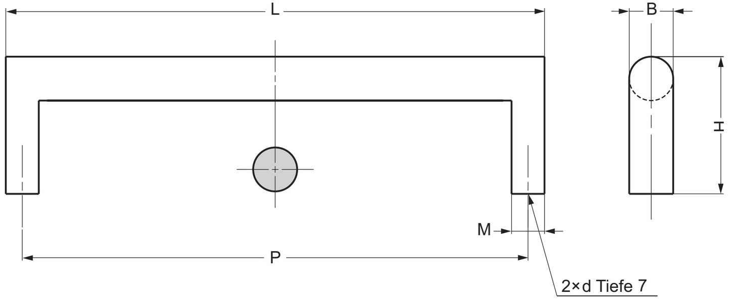 Hochwertiger massiver Möbelgriff aus Messing, vernickelt, satiniert matt, 124 mm (4,9″) KAKU-A159. Schrankgriff KAKU-A159 aus Messing für Küchenschrank, Wohnzimmerschrank, Schlafzimmermöbel, Büromöbel, von Sugatsune / LAMP® (Japan)