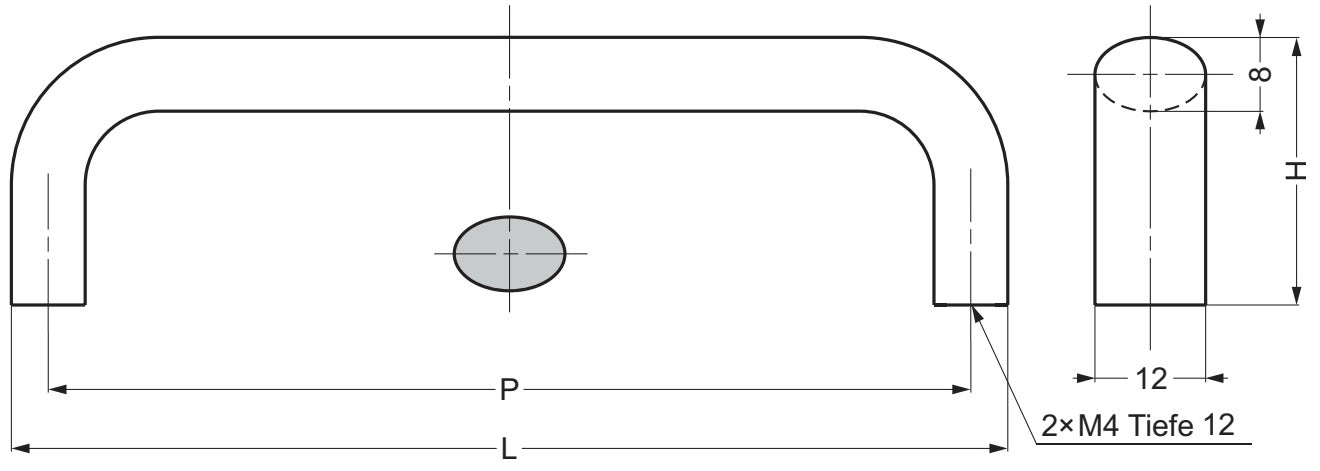 Hochwertiger massiver Möbelgriff aus robuster Aluminiumlegierung, braun, satiniert matt, 128 mm (5,1″) KK-H130SBR. Griff KK-H130SBR für Küchenschrank, Wohnzimmerschrank, Büromöbel, Schlafzimmermöbel, von Sugatsune / LAMP® (Japan)