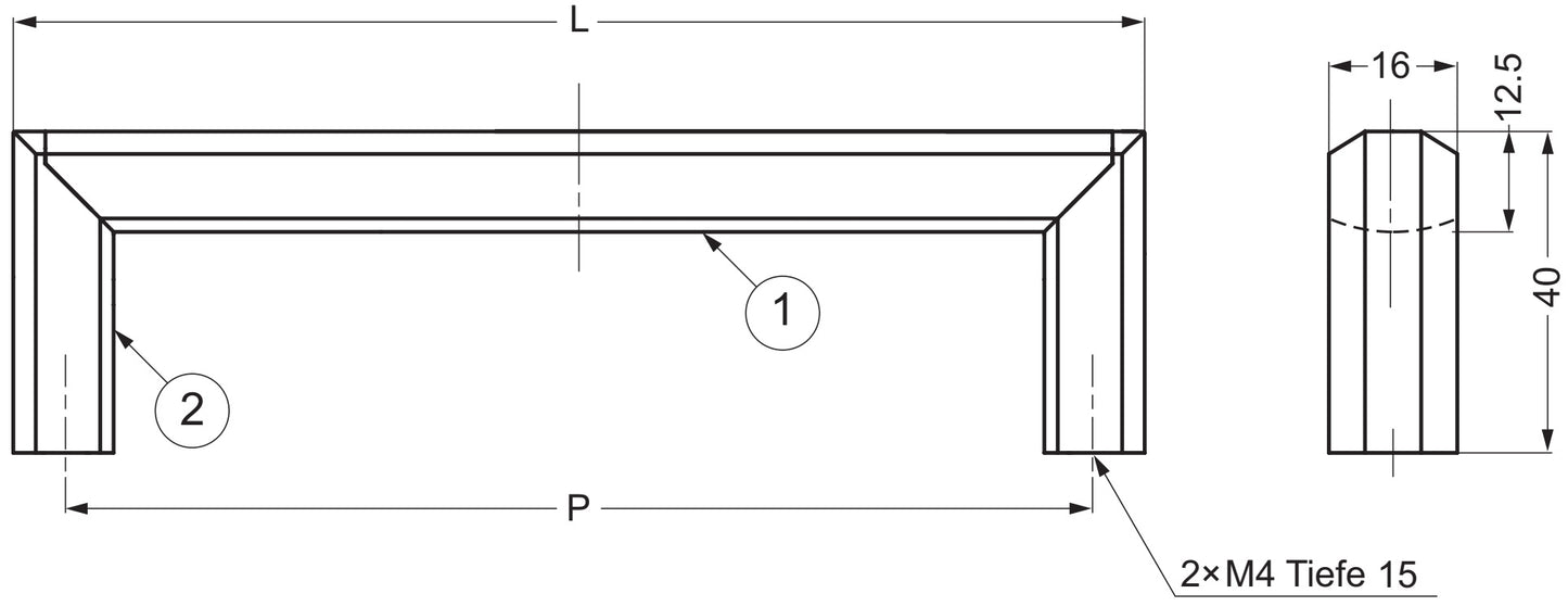 Hochwertiger massiver Möbelgriff aus Zinklegierung (ZDC) und Aluminiumlegierung, verchromt, satiniert matt, 109 mm (4,3″) XLA-HA96. Schrankgriff XLA-HA96 aus Zinklegierung (ZDC) und Aluminiumlegierung für Möbel, von Sugatsune / LAMP® (Japan)