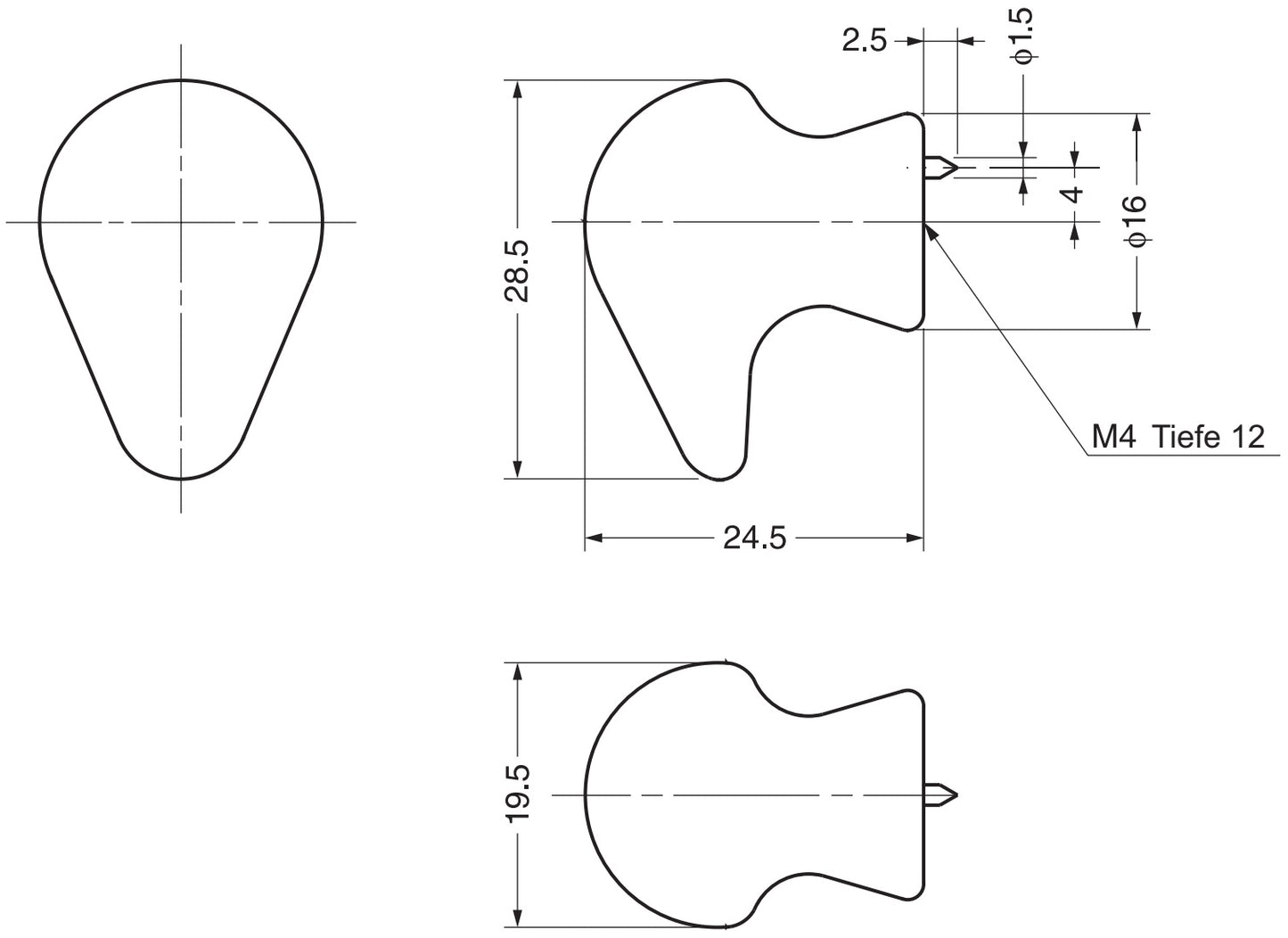 Hochwertiger Möbelknopfgriff aus Messing, Oberfläche: glänzend poliert, 28,5 mm (1,2″) B046-30PB. Griffknopf aus Messing für Schublade, Möbeltür, Küchenschrank, Büroschrank und viel mehr, von Sugatsune / LAMP® (Japan)