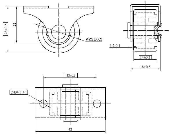 4 Stück Möbelrollen, aus robustem Polyurethan, Oberfläche: grau, 25 mm (1″), 08.06.040-0. Rollensatz für Unterbettkommode, Spielzeugbox, Kiste, Kasten, Geräte, Möbel und viel mehr, von SISO Denmark