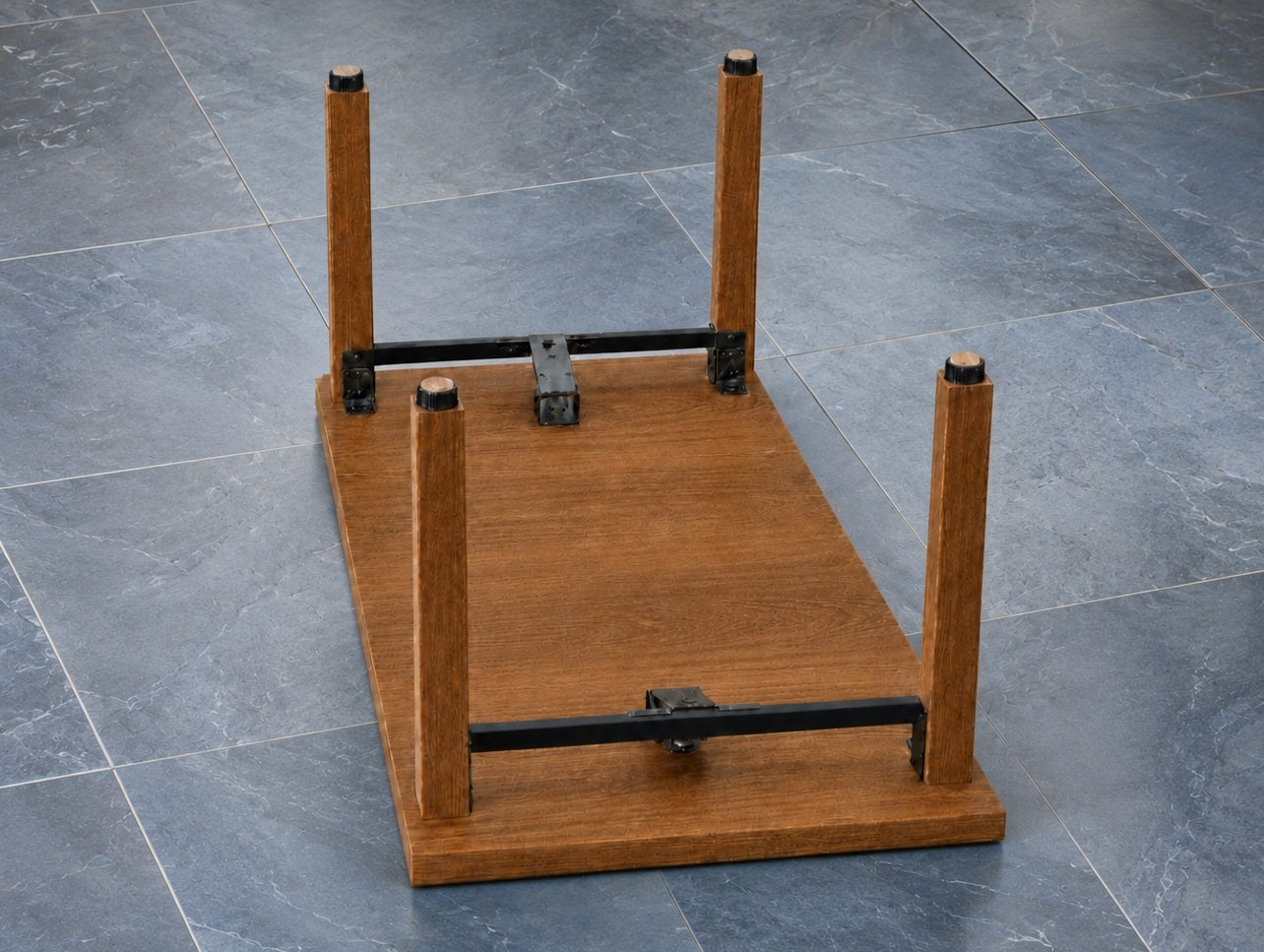 4 Stück robuster Möbelversteller, Tragkraft: 600 kg, schwarz, Durchmesser: ⌀25 mm, mit Filzauflage, B573-25-BK für Möbel, Tisch, Schrank, Tischbeine