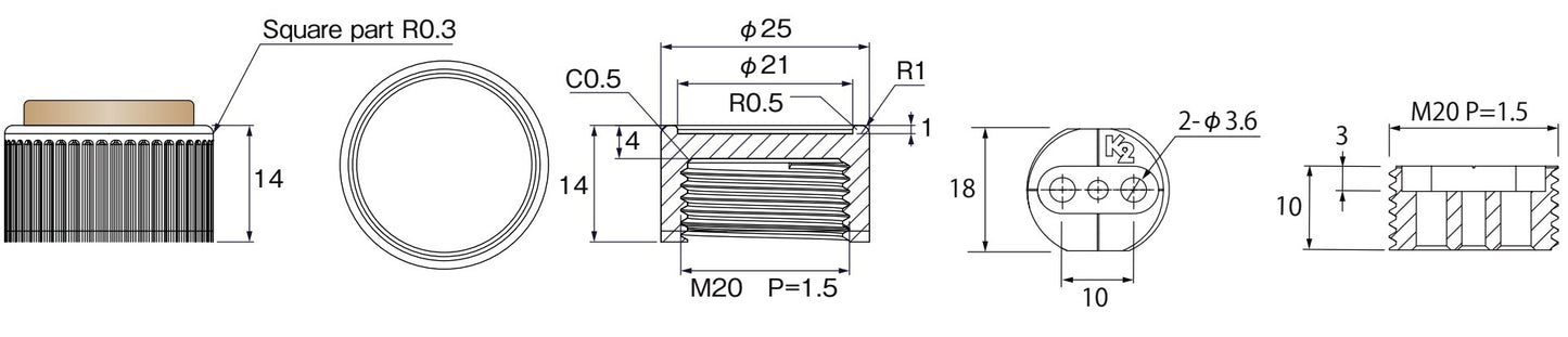 4 Stück robuster Möbelversteller, Tragkraft: 600 kg, schwarz, Durchmesser: ⌀25 mm, mit Filzauflage, B573-25-BK für Möbel, Tisch, Schrank, Tischbeine