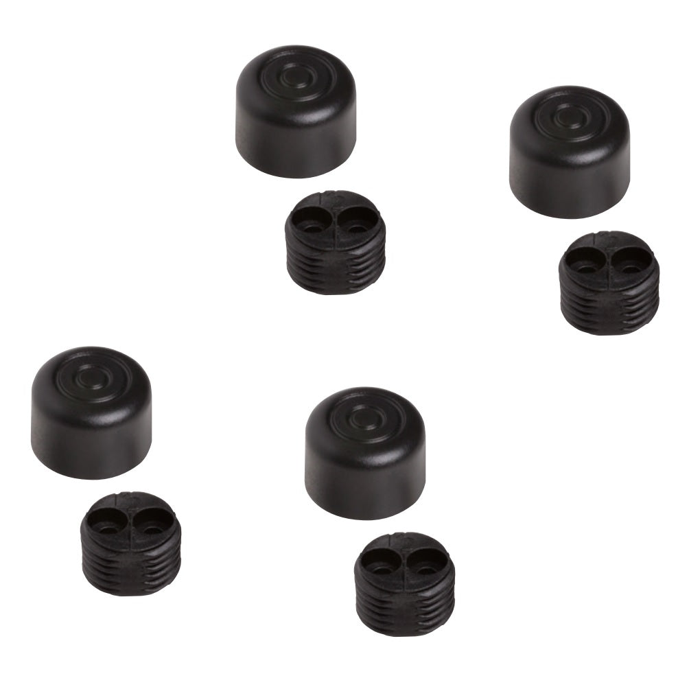 4 Stück robuster Möbelversteller, B571-19-BK, Durchmesser: ⌀19 mm, von Kojima, Tragkraft: 400 kg (882 lbs), schwarz, Ausführung: Standard. Produktbild

