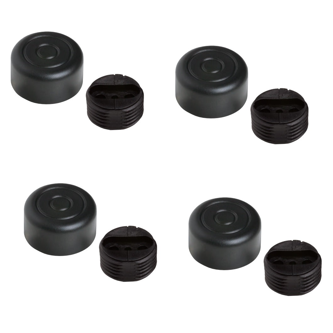 4 Stück robuster Möbelversteller, B571-25-BK, Durchmesser: ⌀25 mm, von Kojima, Tragkraft: 600 kg (1323 lbs), schwarz, Ausführung: Standard. Produktbild
