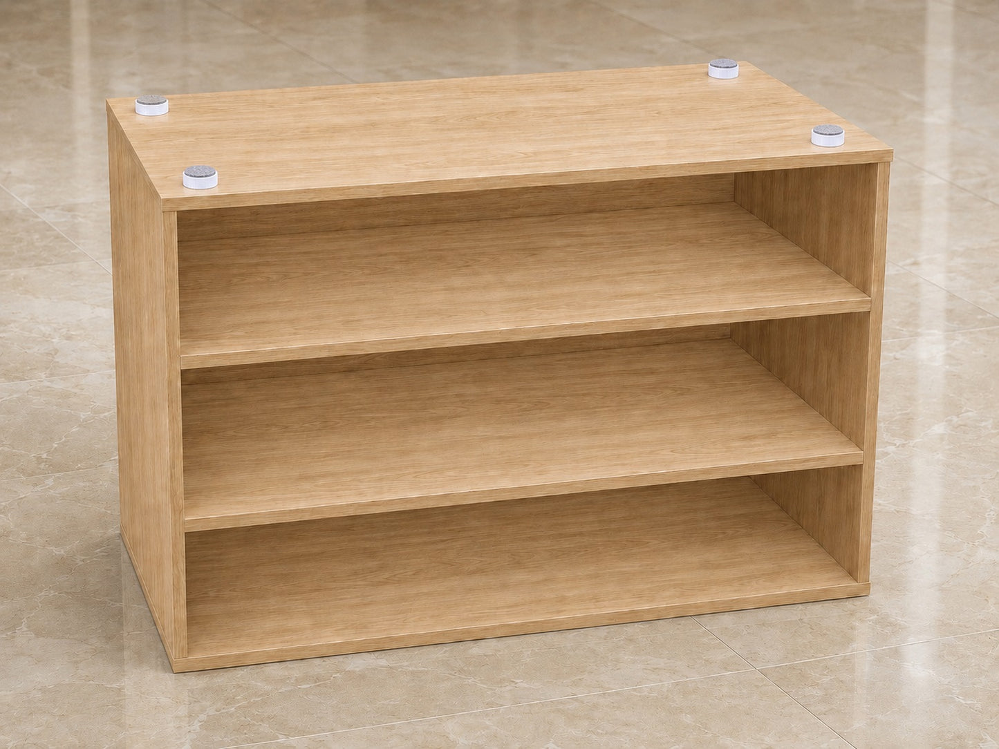 4 Stück robuster Möbelversteller, Tragkraft: 600 kg, weiß, Durchmesser: ⌀25 mm, mit Filzauflage, B573-25-WH für Möbel, Tisch, Schrank, Tischbeine