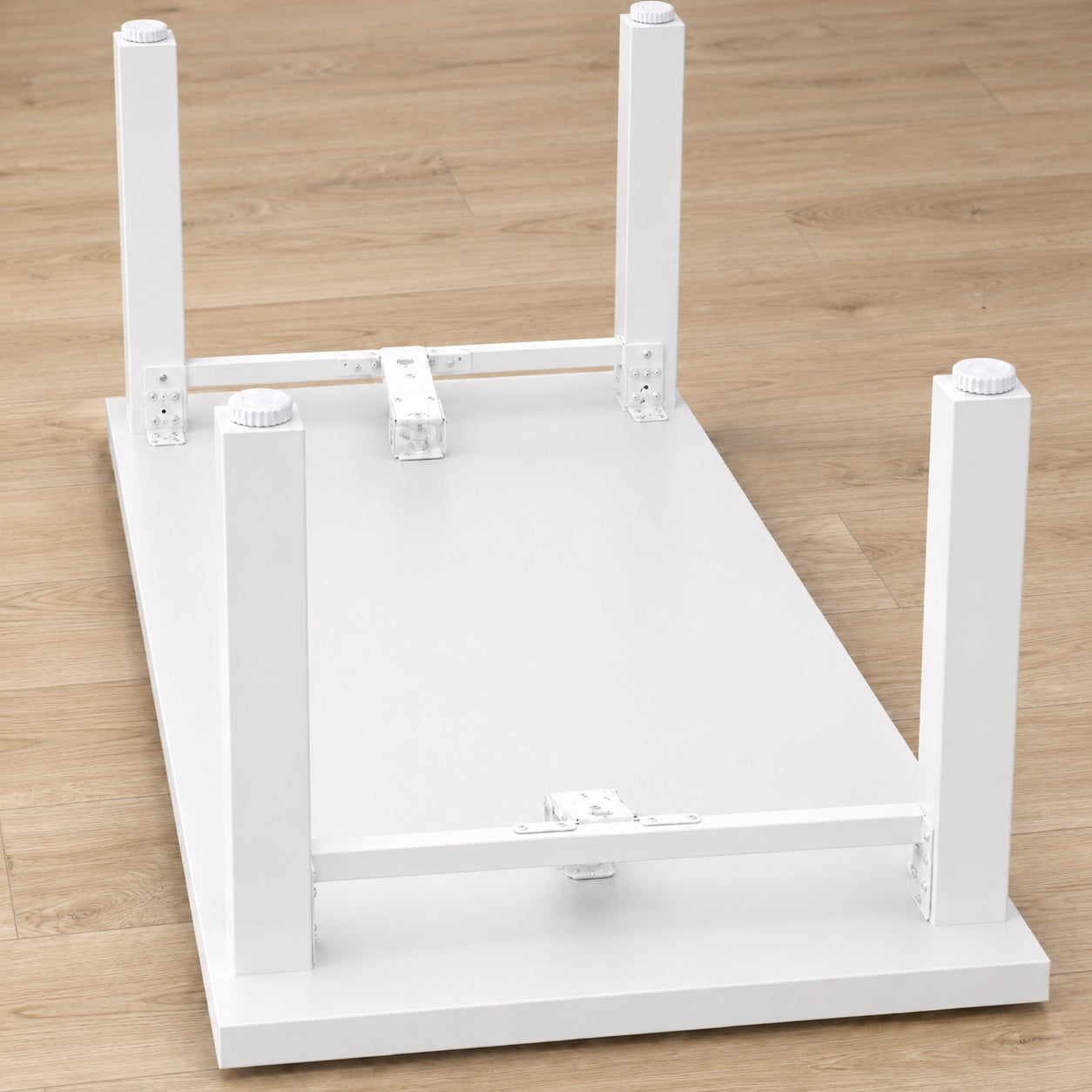 4 Stück robuster Möbelversteller, Tragkraft: 800 kg, weiß, Durchmesser: ⌀40 mm, Standard, B571-40-WH für Tischbeine, Möbelbeine, Schrankfüße