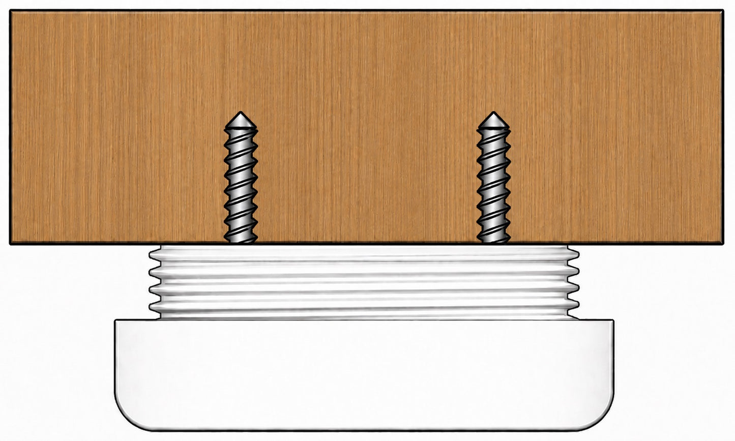 4 Stück robuster Möbelversteller, Tragkraft: 800 kg, weiß, Durchmesser: ⌀40 mm, Standard, B571-40-WH für Tischbeine, Möbelbeine, Schrankfüße