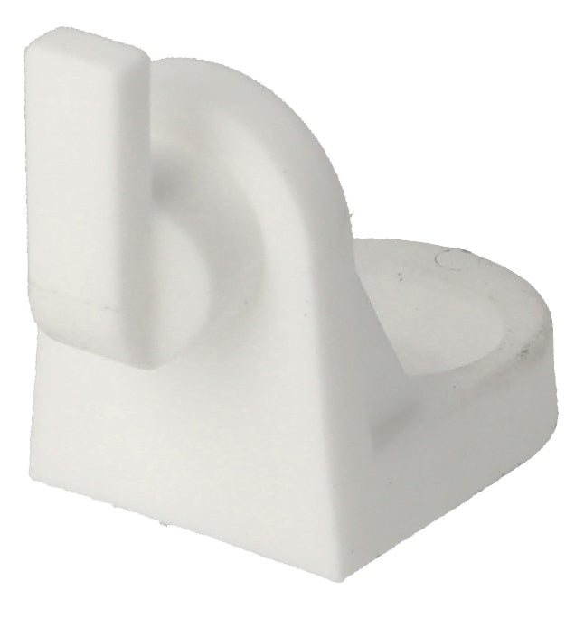 20 pieces practical cabinet back panel fastening with hooks, made of plastic, surface: white, 11.05.501-0 for cabinet back panel