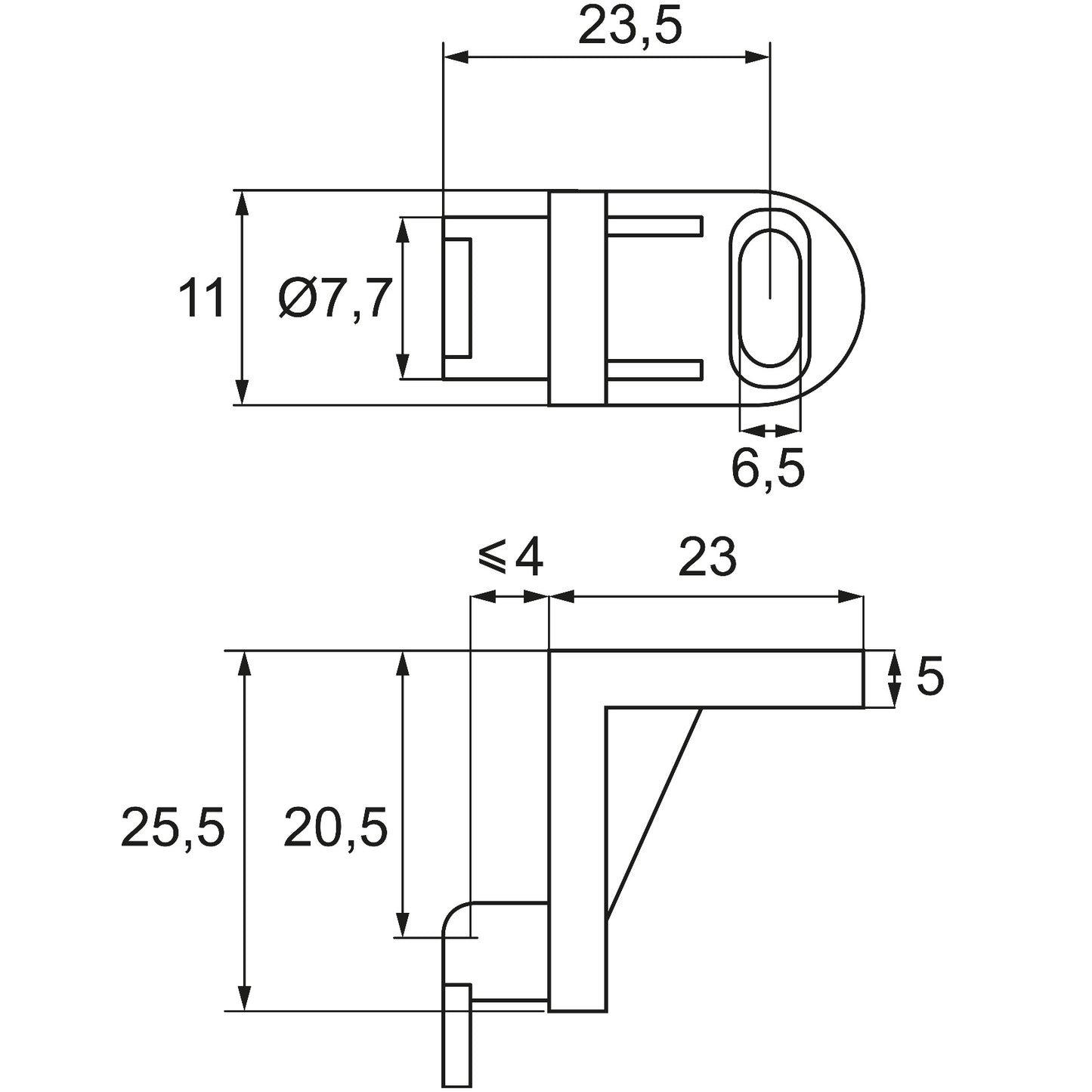 20 pieces practical cabinet back panel fastening with hooks, made of plastic, surface: white, 11.05.501-0 for cabinet back panel