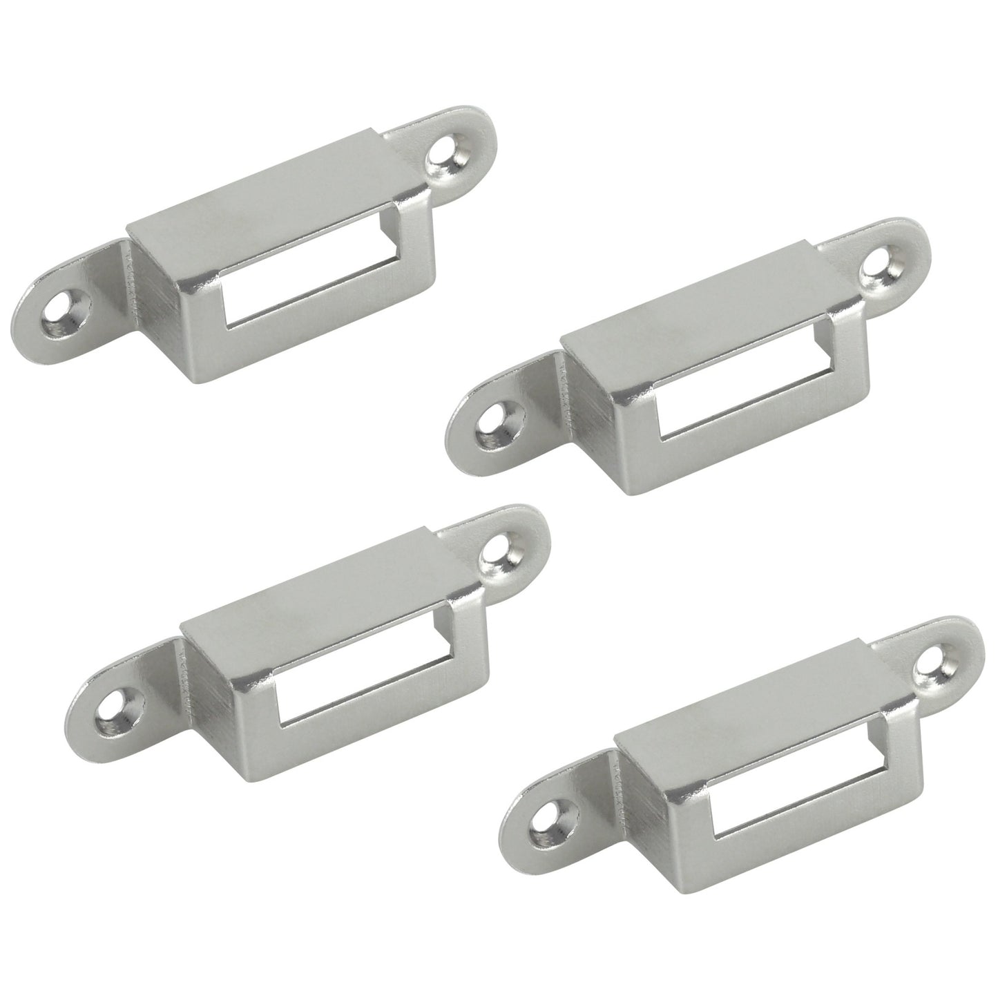 4 pieces practical lock box, made of steel, surface: nickel-plated, 63 mm (2-31/64″), 14.01.500-1 for roller shutter lock, sliding door lock, furniture lock