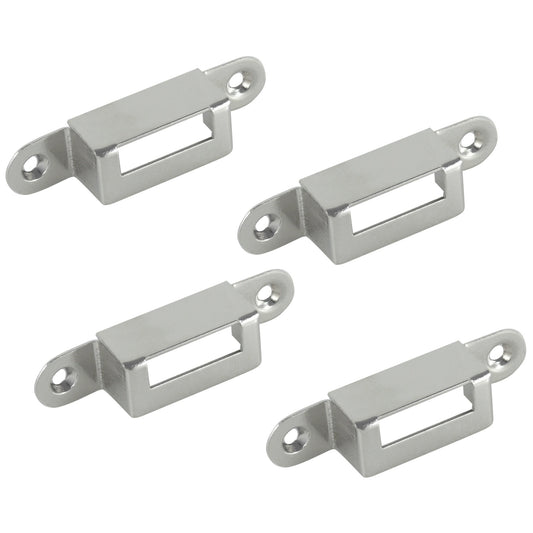 4 pieces practical lock box, made of steel, surface: nickel-plated, 63 mm (2-31/64″), 14.01.500-1 for roller shutter lock, sliding door lock, furniture lock