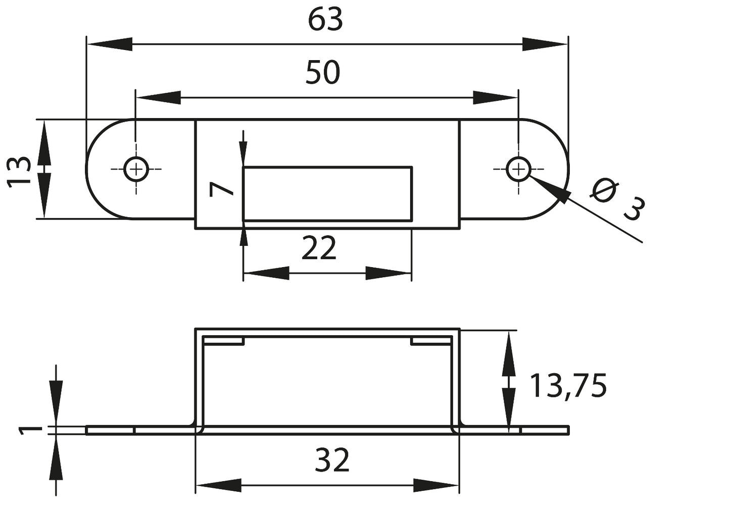 4 pieces practical lock box, made of steel, surface: nickel-plated, 63 mm (2-31/64″), 14.01.500-1 for roller shutter lock, sliding door lock, furniture lock
