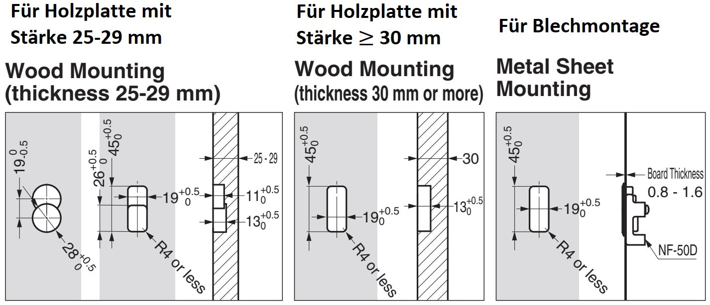 Hochwertiger quadratischer Federklapphaken zum Einlassen, Oberfläche: schwarz, satiniert matt, 52 mm (2,1″), NF-K52-BL. Quadratischer Klapphaken mit Schließautomatik, für Tinyhouse, Wohnmobil, Yacht und viel mehr, von Sugatsune / LAMP® (Japan)