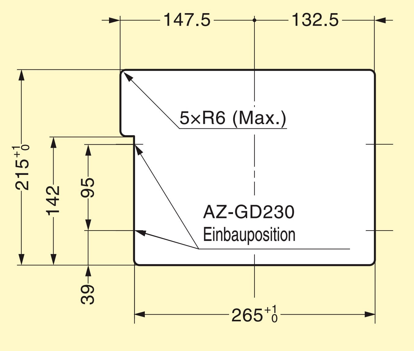 Hochwertige rechteckige Müllklappe für die senkrechte Montage, mit Soft-Close, aus rostfreiem Edelstahl, Oberfläche: schwarz, 234 mm (9,3″), AZ-GD230-BL. Edelstahlmüllklappe, für Gastronomie und viel mehr, von Sugatsune / LAMP® (Japan)