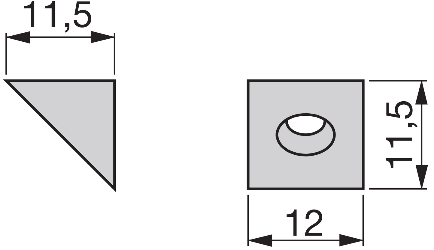 20 Stück rechteckige Schrankrückwandbefestigung, mit Verbindungsloch, mit Gewinde, aus robustem Kunststoff, schwarz, 11,5 mm (0,5″) 9069717. Schubladenkeil E.AF.B für Regalboden, Schrankrückwand, Schubladenboden und viel mehr, von EMUCA