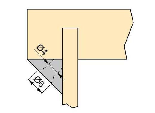 20 rectangular cabinet back panel fixings, with connecting hole, threaded, made of robust plastic, white, 11.5 mm (0.5") 9069715. Drawer wedge E.AF.W for shelves, cabinet back panels, drawer bottoms and much more, by EMUCA