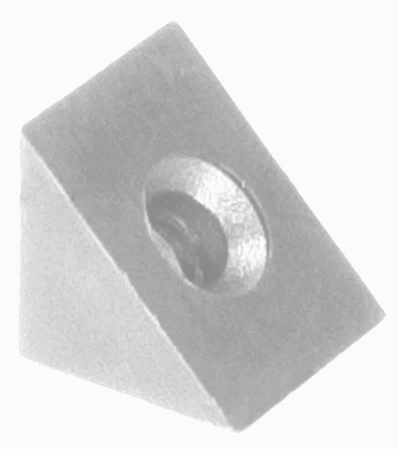 20 rectangular cabinet back panel fixings, with connecting hole, threaded, made of robust plastic, white, 11.5 mm (0.5") 9069715. Drawer wedge E.AF.W for shelves, cabinet back panels, drawer bottoms and much more, by EMUCA