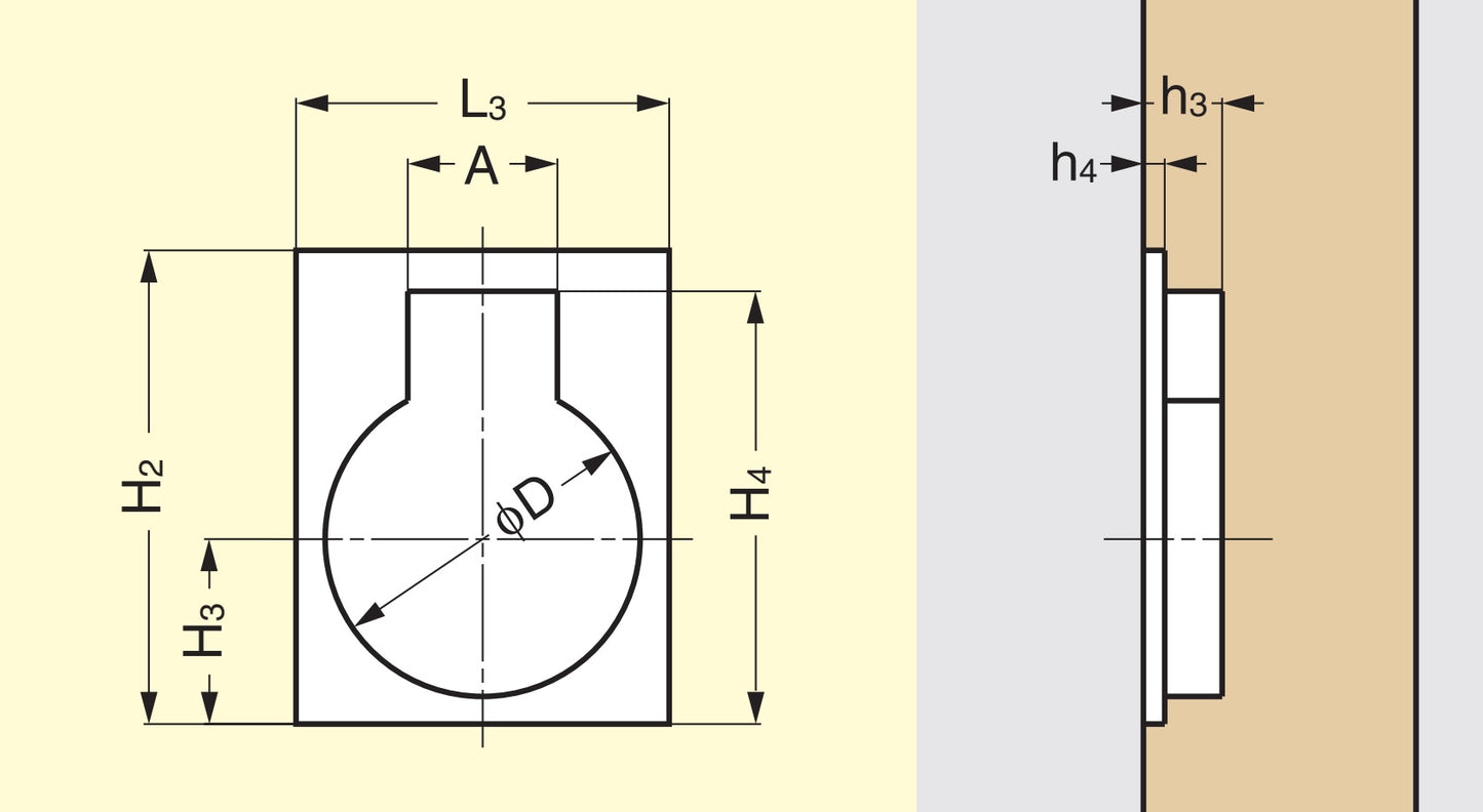 Ring-shaped folding handle made of brass, surface: satin matte, 47.5 mm (1.9") 587B-60SB. Ring handle 587B-60SB for RV, boat, inspection hatch, inspection door, by Sugatsune / LAMP® (Japan)