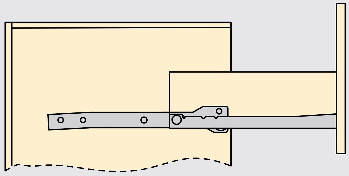Rollschubführungen, Teilauszug, weiß lackiert, RAL 9001, 250 mm (9,9″) E.T30C.25.WH. Rollschubführungen aus Stahl mit Teilauszug, für Holzschublade, Tablarauszug, Holzschubkasten, Küchenmöbel, Büromöbel, Wohnmöbel, von EMUCA