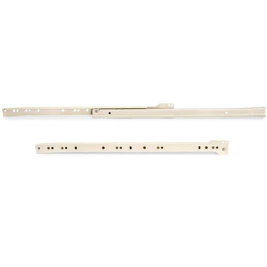 Rollschubführungen, Teilauszug, weiß lackiert, RAL 9001, 300 mm (11,9″) E.T30C.30.WH. Führungsschienen aus Stahl mit Teilauszug, für Holzschublade, Tablarauszug, Holzschubkasten, Küchenmöbel, Büromöbel, Wohnmöbel, von EMUCA