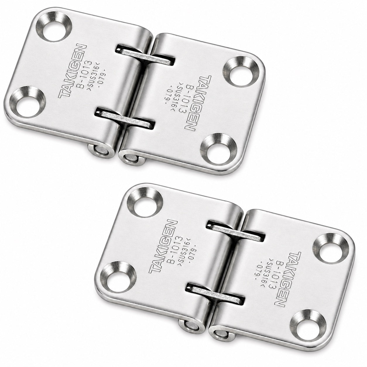 2 Stück rostfreies hochwertiges Lukenscharnier, B-1013, Größe: 70 mm, von TAKIGEN. Produktbild
