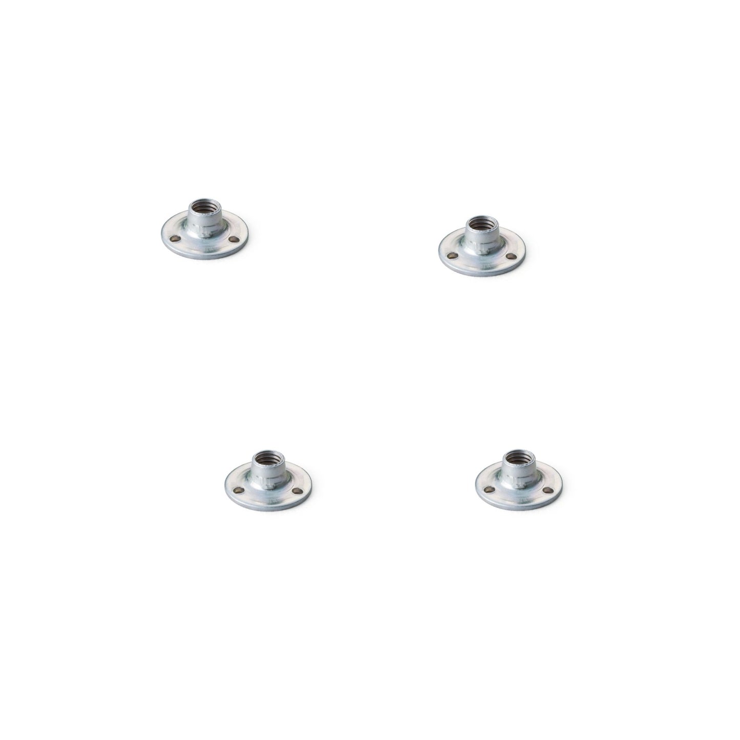4 round screw-on plates with M8 thread, mounting plate, made of robust steel, 25 mm (1"), AP5-M8. Mounting plate, for furniture feet, furniture casters, machine feet, cabinet legs, sofa feet, and much more, from Sugatsune / LAMP® (Japan)