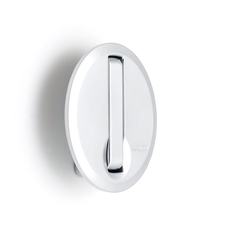 Hochwertiger runder Federklapphaken zum Einlassen, Oberfläche: Dunkelchrom, 64 mm (2,6″), NF-R64-SCR. Runder Klapphaken mit Schließautomatik, für Tinyhouse, Wohnmobil, Caravan, Yacht, Zug, Flugzeug, Bus und viel mehr, von Sugatsune / LAMP® (Japan)