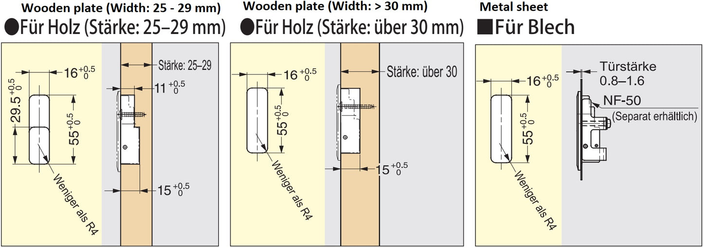 Hochwertiger runder Federklapphaken zum Einlassen, Oberfläche: verchromt, 64 mm (2,6″), NF-R64-CR. Runder Klapphaken mit Schließautomatik, für Tinyhouse, Wohnmobil, Caravan, Yacht, Zug, Flugzeug, Bus und viel mehr, von Sugatsune / LAMP® (Japan)