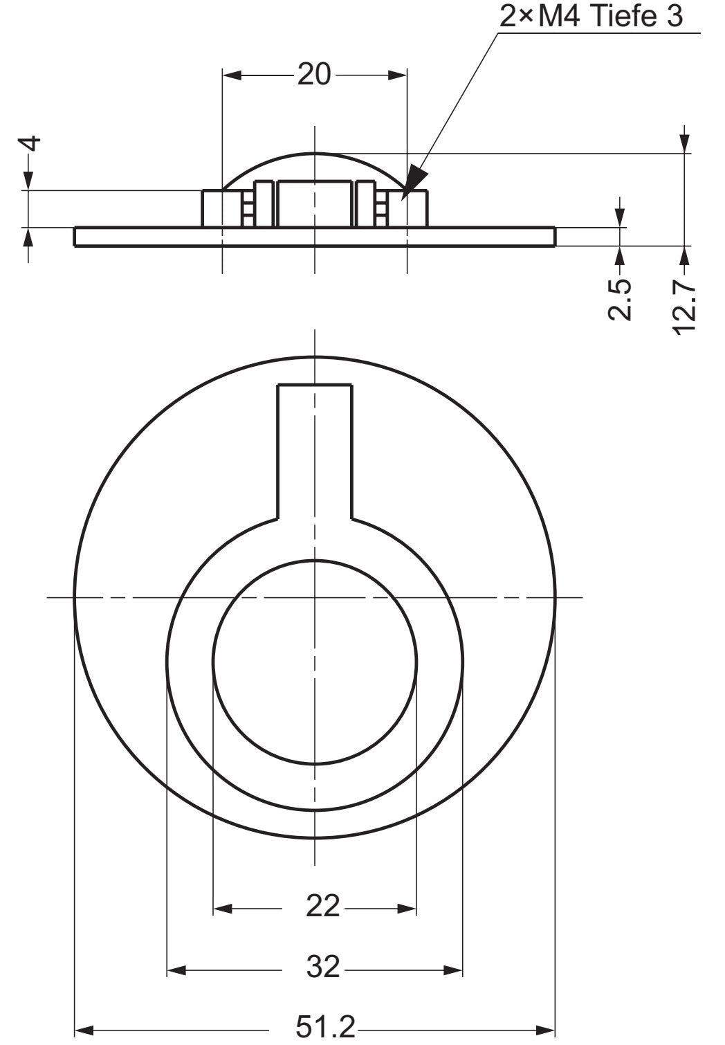 Round brass folding handle, satin finish, 51.2 mm (2.1") 580-SB. Ring handle 580-SB for RV, boat, inspection hatch, inspection door, by Sugatsune / LAMP® (Japan)