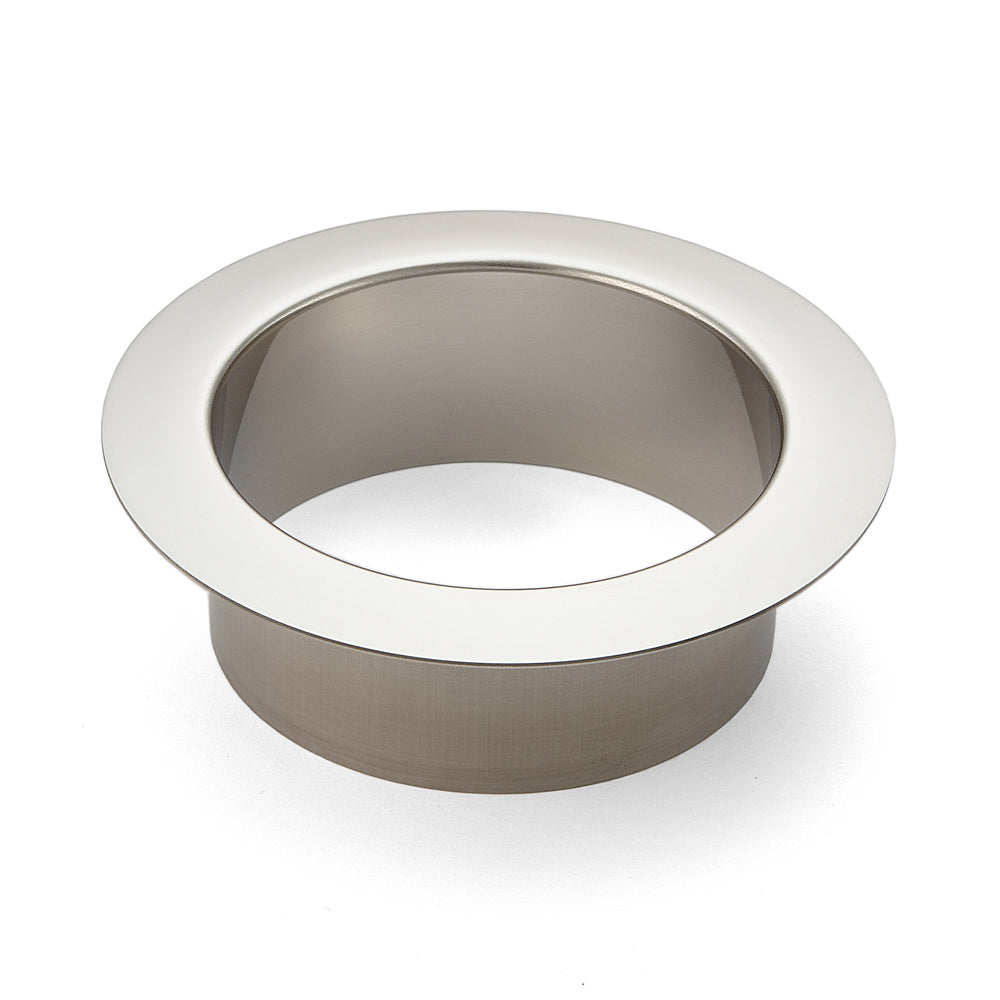 High-quality round waste chute, made of stainless steel, surface: glossy polished, 112 mm (4.5"), AN-DH008-MR (AN-DH001-MR). Stainless steel waste chute, for chain restaurants, shopfitting, beauty salons, and much more, from Sugatsune / LAMP® (Japan)